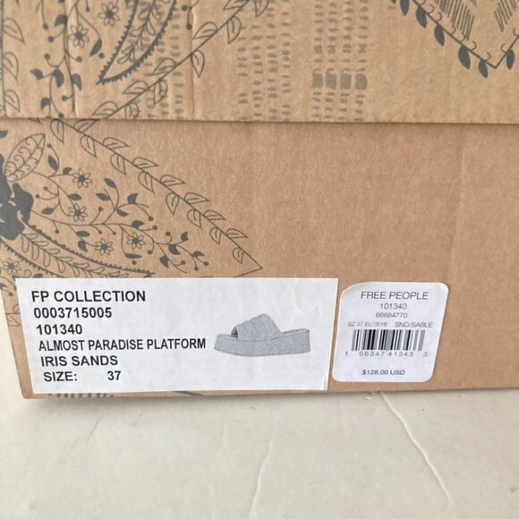 UIB Free People Almost Paradise Sand Suede Slip On Platforms Sz 37 - Picture 2 of 10